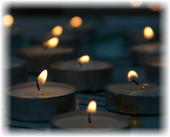 candles at a vigil