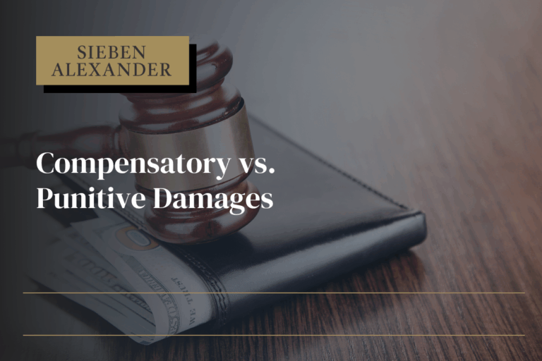 Compensatory vs Punitive Damages Sieben Alexander P.A. Minnesota Personal Injury Lawyers