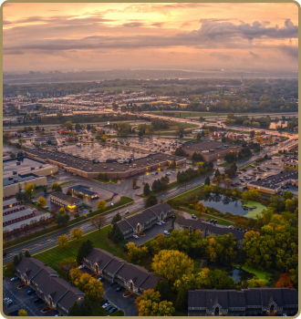 aerial view of eagan, minnesota