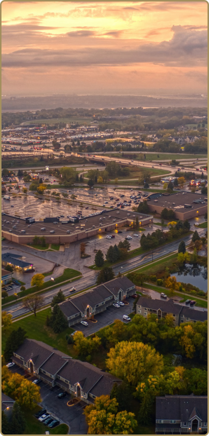 aerial view of eagan, minnesota