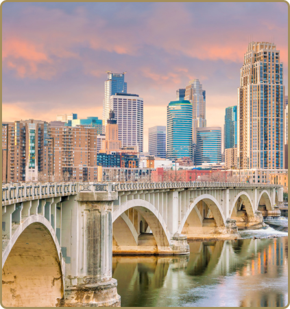 minneapolis skyline at night