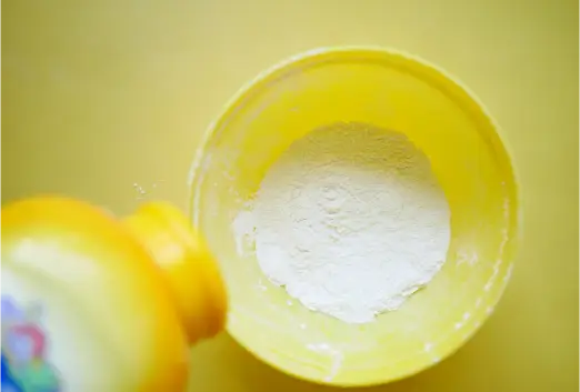 top view of Baby Powder on white background